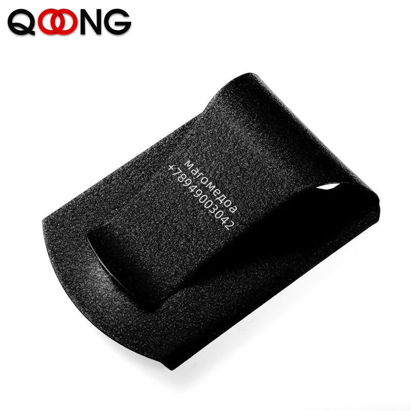 Money Clip Magnetic - QOONG Custom Lettering Stainless Steel 3