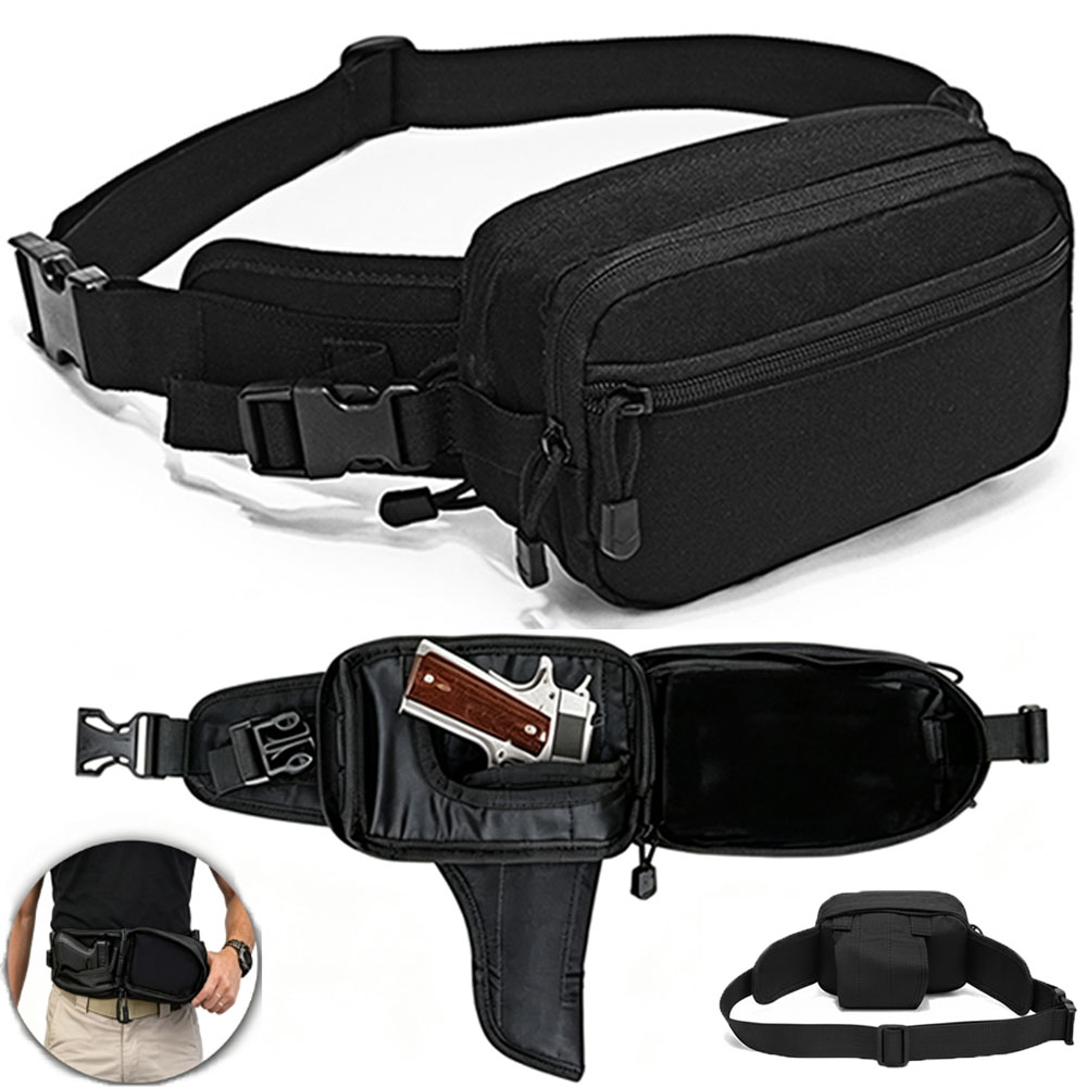 Edc Carry Fanny Pack - Tactical Pistol Bag Gun Bag Concealed