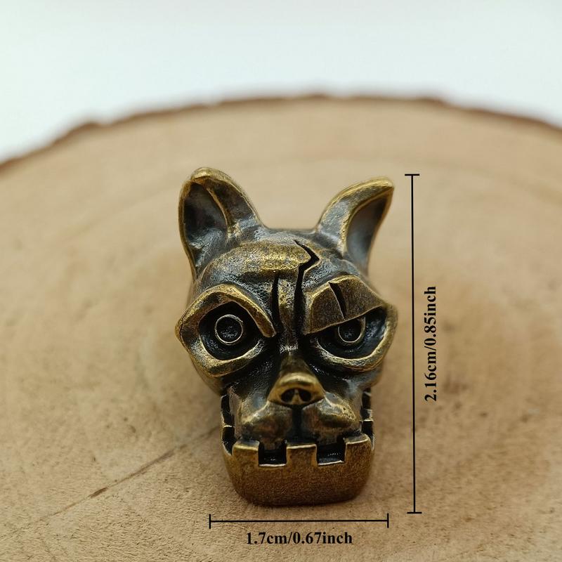 Bulldog Head Brass Knife Bead  - огляд і ціна Edc Everyday Carry Knives