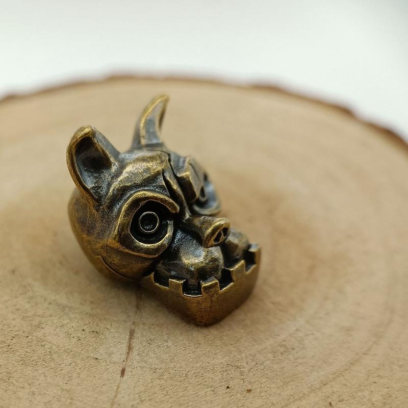 Bulldog Head Brass Knife Bead  - огляд і ціна Edc Everyday Carry Knives