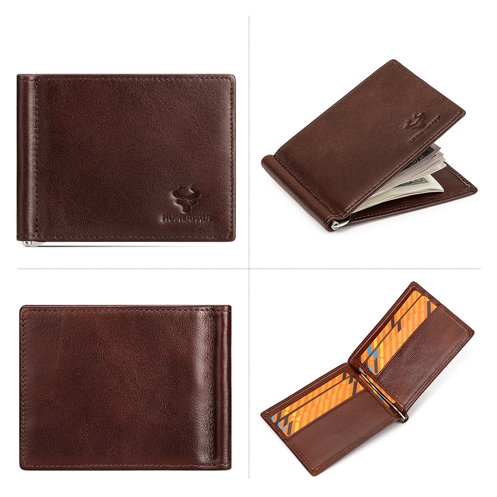 Genuine Leather Mens Slim Wall - огляд і ціна Money Clip Magnetic