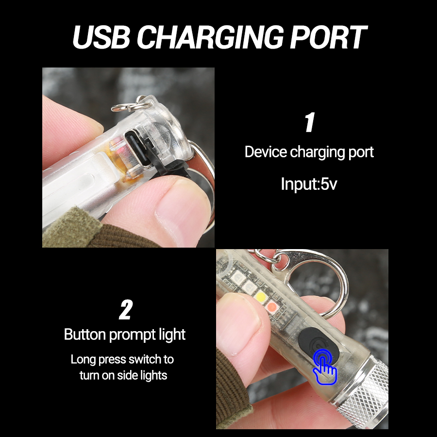 Mini Keychain Flashlight USB R - огляд і ціна Keychain Flashlight
